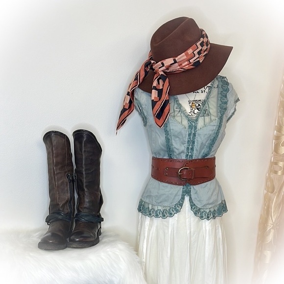 💕Brown Wool Floppy Hat Toucan Collection & Silk Scarf from Austria💕 - Picture 14 of 14